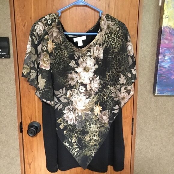 CJ Banks Brand Women’s Sz 2X 2Pc Blouse - Picture 1 of 9